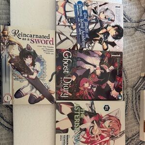 Manga Mixed Volumes Set — White, Black, Pink, Purple, Red